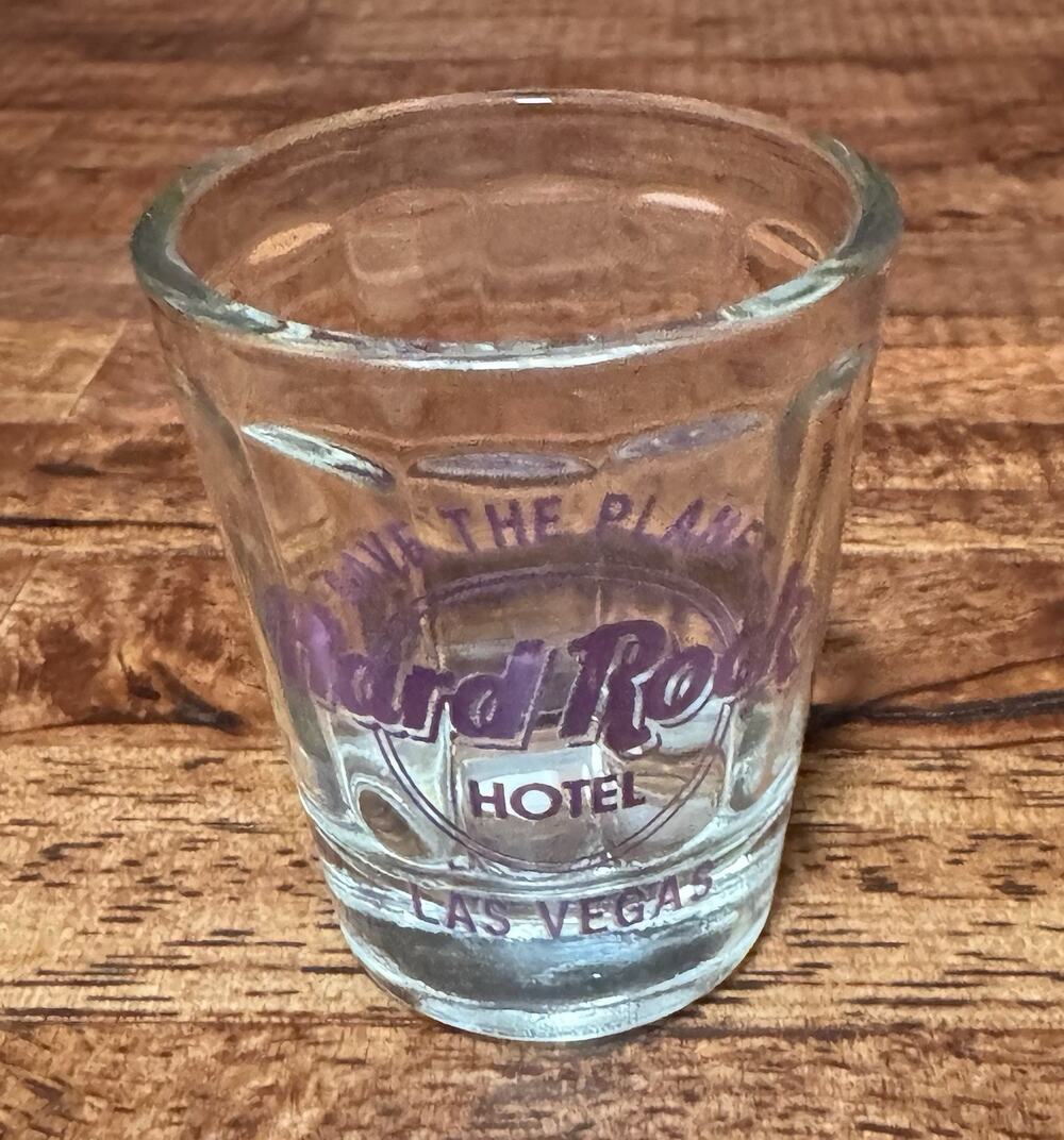 Hard Rock Hotel Save The Planet Las Vegas Purple Shot Glass